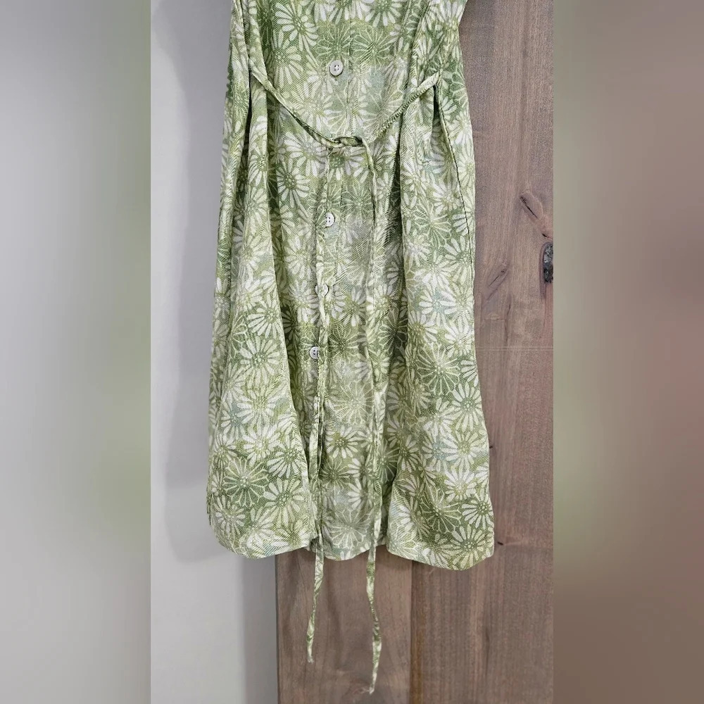 AMERICAN EAGLE Floral Button-Front V-Neck Mini Dress. Green. XS. NWT - Picture 12 of 13